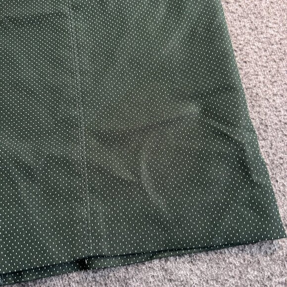 14 WORTHINGTON GREEN POLKA DOT WOVEN STRETCH LINED BACK VENT PENCIL SKIRT - Picture 6 of 8